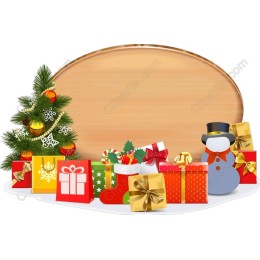 Charming Christmas with Tree, Snowman, and Gifts
