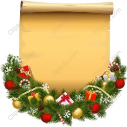 Christmas Scroll Wreath