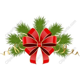 Festive Pine and Ribbon