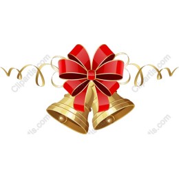 Golden Bells with Red Bow