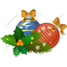 Festive Christmas Ornament & Holly