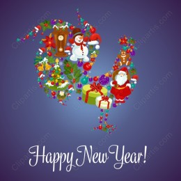 Happy New Year Festive Rooster