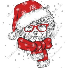 Festive Santa Dog