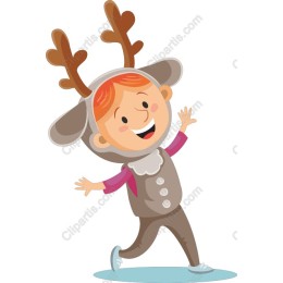 Adorable Reindeer Costumed Child