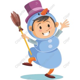 Playful Snowman Character