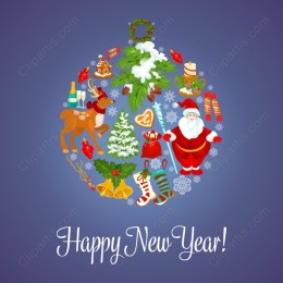 Happy New Year Festive Ornament