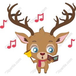 Festive Singing Reindeer