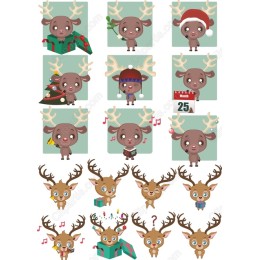 Reindeer Set - Whimsical Holiday