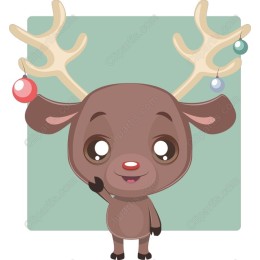 Festive Reindeer Character