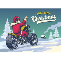 Merry Riding Santa Claus