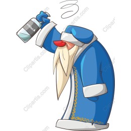 Whimsical Winter Character with Vodka