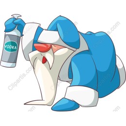 Whimsical Vodka-Featuring Winter Character