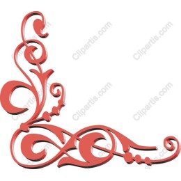 Elegant Vintage Floral Corner Ornament