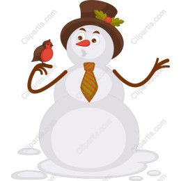 Festive Snowman with Bird
