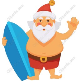 Santa the Surfer