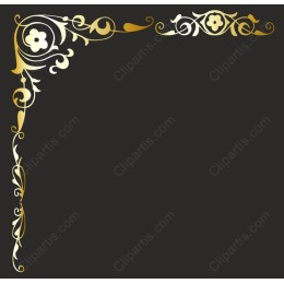 Elegant Golden Floral Corner
