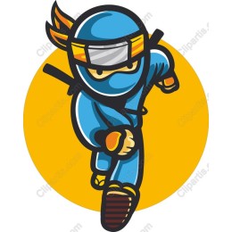 Energetic Blue Ninja