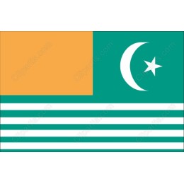 Vibrant Crescent Moon Flag