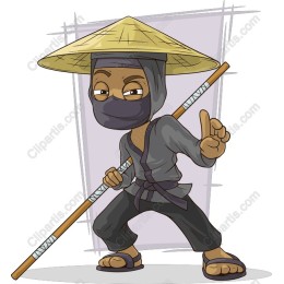 Playful Cartoon Ninja