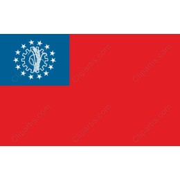 Flag with Emblem and Symbolic Colors