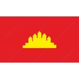 Bold Geometric: Yellow on Red Background