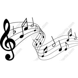 Flowing Musical Notes