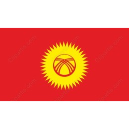 Kyrgyzstan National Flag - High-Quality