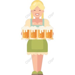 Cheerful Beer Girl