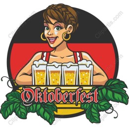 Oktoberfest Cheerful Beer Server