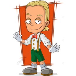 Cheerful Cartoon Boy