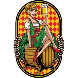 Cheerful Beer Maiden