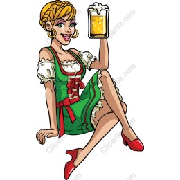 Cheerful Oktoberfest Character with Beer