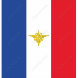 French Flag with Emblem