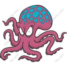 Vibrant Angry Octopus