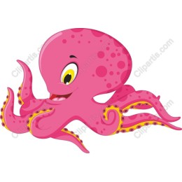 Charming Pink Octopus