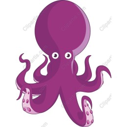 Charming Purple Octopus