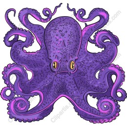 Vibrant Purple Octopus