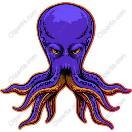 Fearsome Purple Octopus
