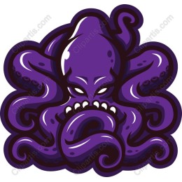 Fierce Purple Octopus