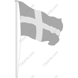 Waving Flag with Cross Motif