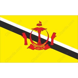 Stunning Brunei National Flag in
