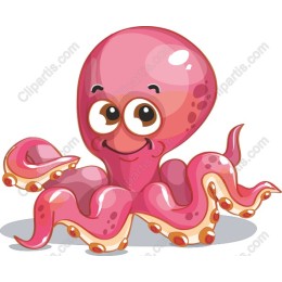 Cute Pink Octopus