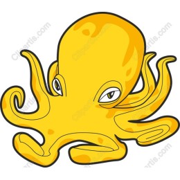 Cheerful Yellow Octopus