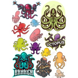 Octopus Clipart Bundle - Vibrant
