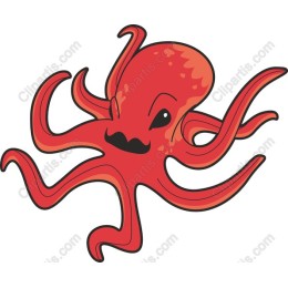 Charming Red Octopus