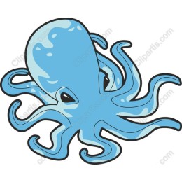 Playful Blue Octopus