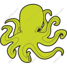 Vibrant Green Octopus
