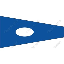 Blue Triangle Flag