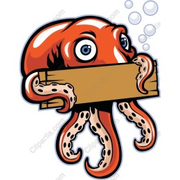 Whimsical Octopus with Sign