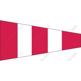 Red and White Pennant